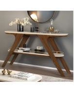 קונסולה בגוון אופוייט בשילוב עץ כהה דגם רוזן