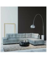 מערכת ישיבה פינתית מבד סוואנה דגם גיא בגוון אפור בהיר