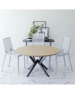 פינת אוכל עגולה דגם ונציה עם 4 כסאות בגוון לבן