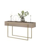 קונסולה בגוון מוקה וזהב דגם מלודי