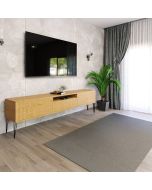 מזנון רוחב 200 ס"מ לסלון דגם שווייץ אלון טבעי