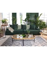 ספה תלת מושבית 290 ס"מ בד בגוון ירוק בקבוק דגם מליסה